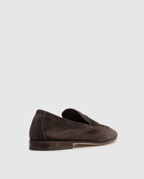 Brunello Cucinelli Коричневі замшеві лофери MZUCAHG730