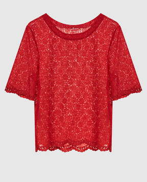 Ermanno Scervino Червоний топ з мережива D482L397EQV