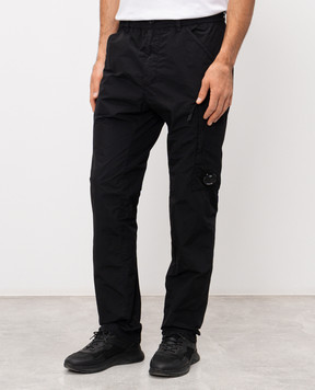 C.P. Company Чорні штани з патчем логотипа MPA129A005991G