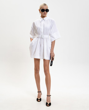 Givenchy Белое платье-рубашка мини с поясом BW22NE1634