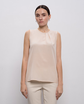 Peserico Рожевий топ із шовку з ланцюжком моніль A0863407325