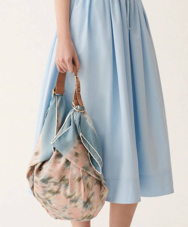 Fabiana Filippi Чорна шкіряна ручка для шарфа AAD276A933M072 зображення 2