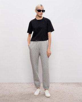 Mackage Чорна футболка з фактурним логотипом TEEW