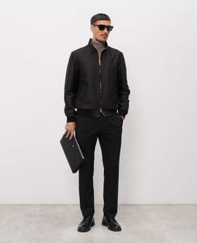 Stefano Ricci Черные брюки из шерсти M1T6100200W0008U