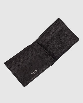 Tom Ford Черный кожаный портмоне с принтом логотипа Y0228LCL158S