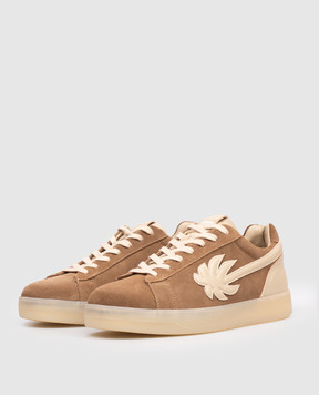 Palm Angels Коричневі замшеві кросівки Tennis PMIA111S26LEA001