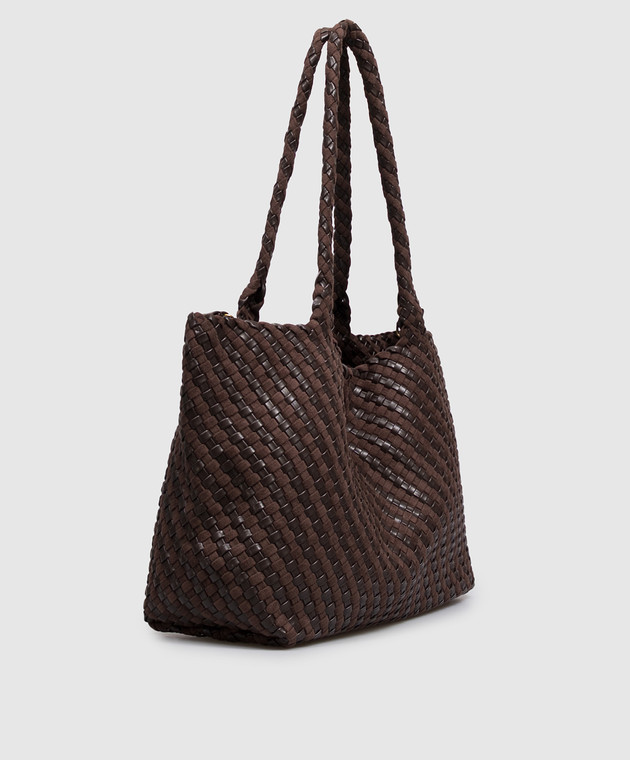 Gianni Chiarini Коричневая плетеная сумка-тоут Aurelie BS12067COMMWPLINT изображение 3