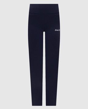 Sporty & Rich Синие леггинсы с принтом логотипа PA00275326BL106