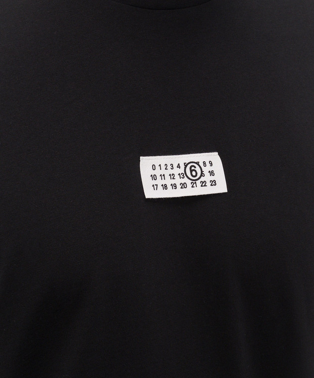 Maison Margiela MM6 Чорний лонгслів з нашивкою SH0NH0028M20258 зображення 5