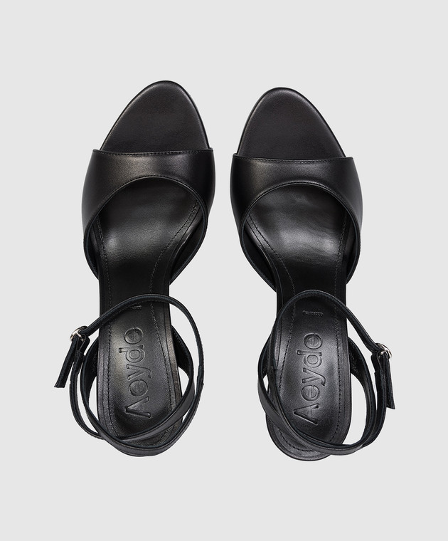 Aeyde Чорні шкіряні босоніжки Jada HS0680001001126 зображення 4