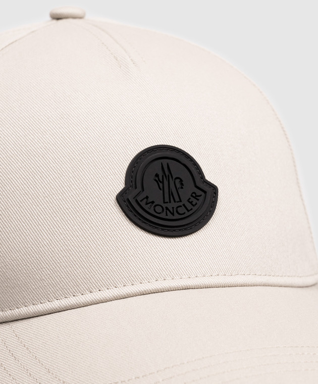 Moncler Серая кепка с нашивкой логотипа L20933B000580U082 изображение 4