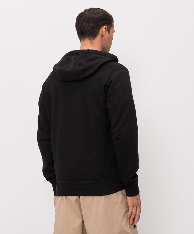 Stone Island Черная спортивная куртка с логотипом патча L1S156100061S0051 изображение 4