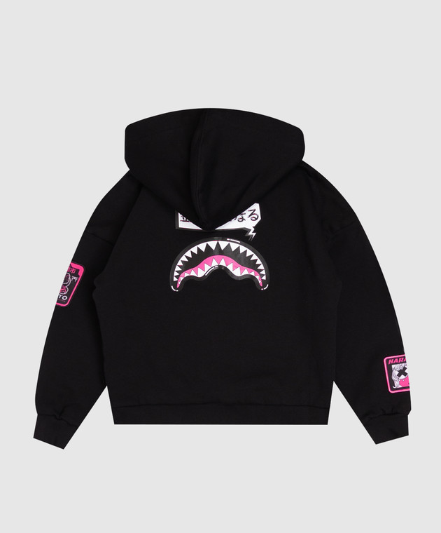 Sprayground Дитяча чорна спортивна куртка Shark in Japan SPY1554GBLK зображення 2