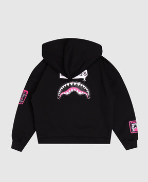 Sprayground Дитяча чорна спортивна куртка Shark in Japan SPY1554GBLK