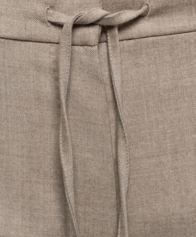 Max Mara Бежевые брюки RECENTE из шерсти MSTRECENTE изображение 5