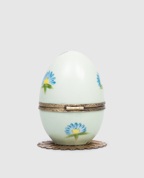 Fanex France Зеленое музыкальное фарфоровое яйцо Кролик OPLAVERTPALE