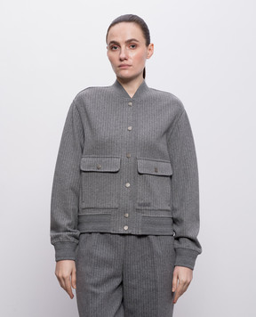 Mackage Серый бомбер в полоску JUNIPERK