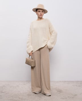 Demiur Белый свитер с шерстью альпаки и кашемиром TIFF311