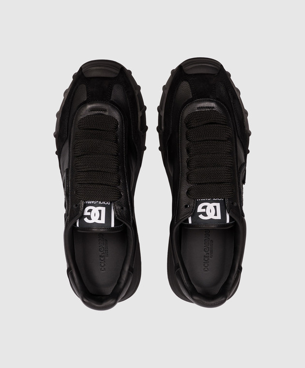 Dolce&Gabbana Чорні шкіряні кросівки Dg Athletic CS2384A0569 зображення 4