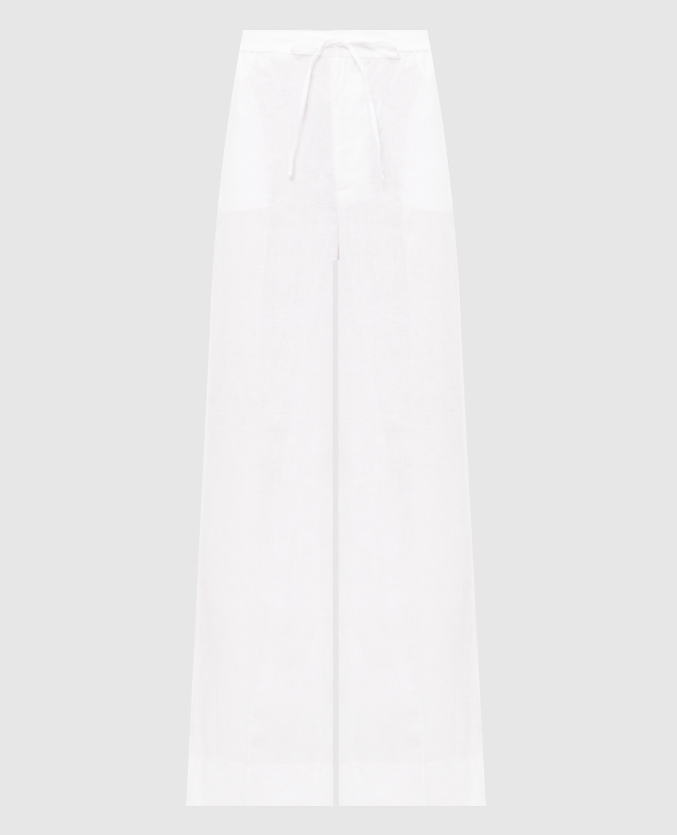 Білі штани з льону