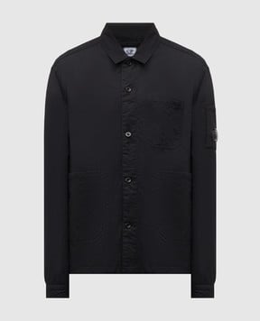 C.P. Company Чорна сорочка з патчем логотипа MOS079A110201G