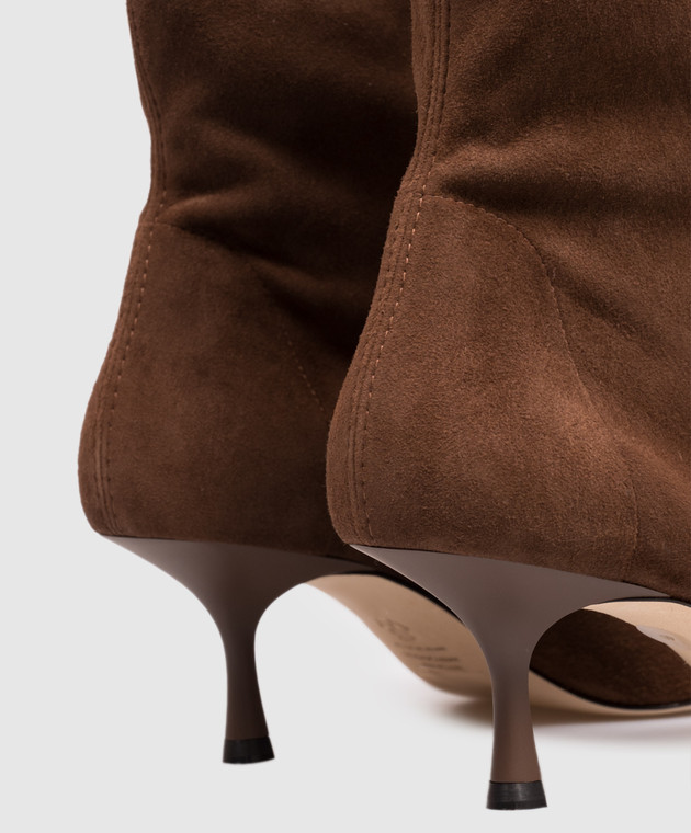 Stuart Weitzman Коричневые замшевые ботильоны MADISON SO507 изображение 5