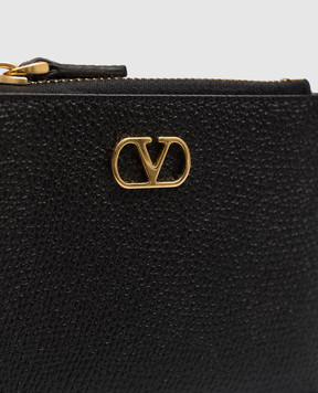 Valentino Чорний шкіряний картхолдер VLogo Signature 8W2P0AK9SNP