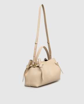 YUZEFI Бежевая кожаная сумка Gyoza GYOZA