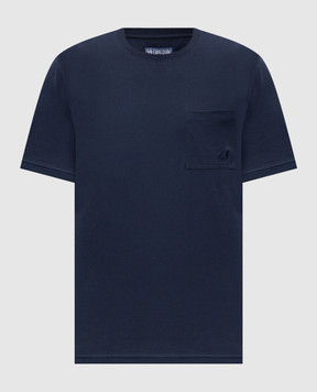 Vilebrequin Синя футболка Titan з вишивкою емблеми TTNU0P00