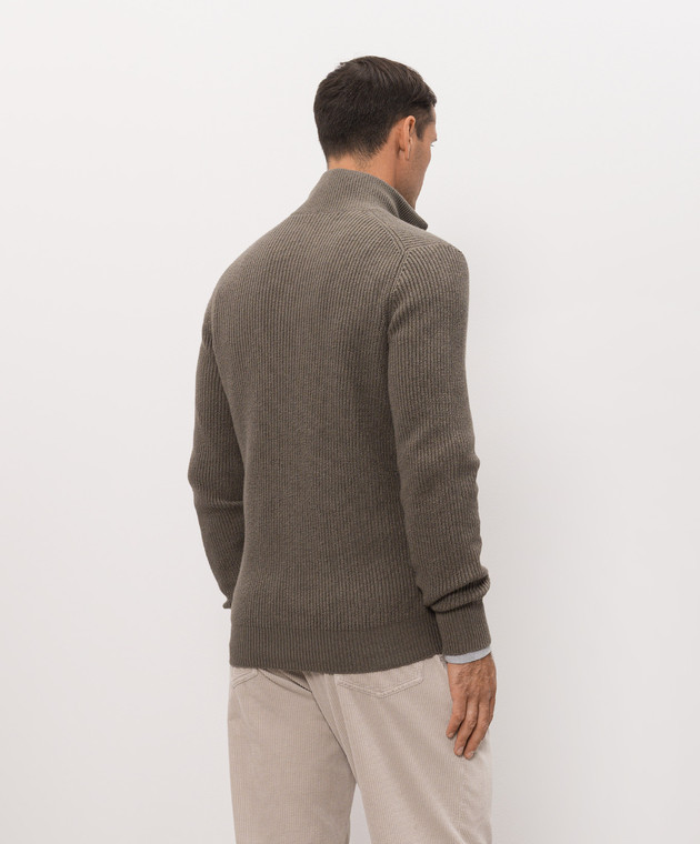 Brunello Cucinelli Кардиган цвета хаки MNI709716 изображение 4