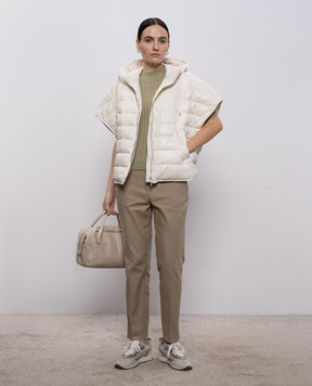 Peserico Топ кольору хакі в рубчик A99096F1809310