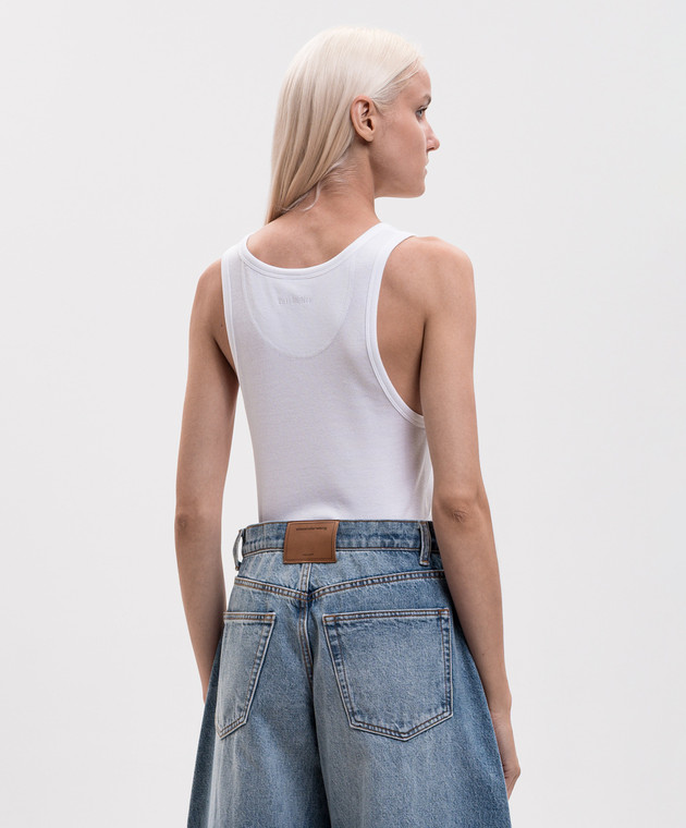 Vetements Белая майка в рубчик MH27TT247W изображение 4