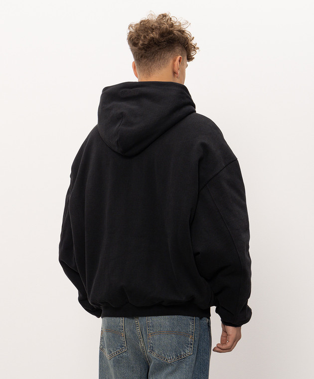 Vetements Чорна куртка з вишивкою логотипа MH27BJ170Bm зображення 4