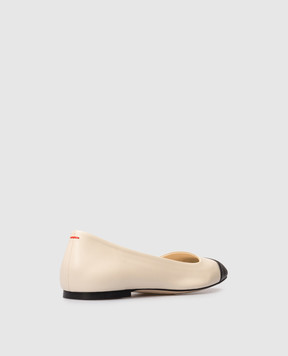 Aeyde Бежеві шкіряні балетки Ida FL0676001045126