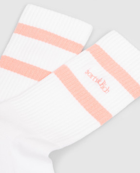Sporty & Rich Белые носки с вышивкой логотипа AC026712300WH91
