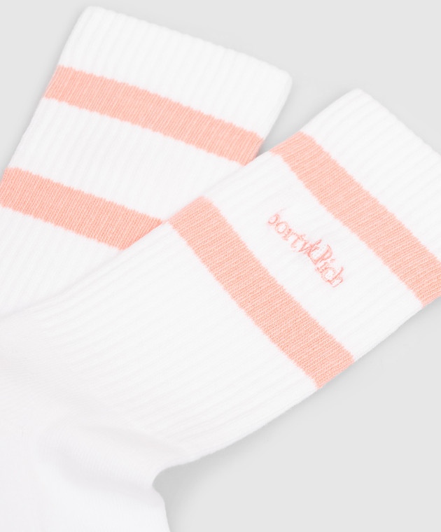 Sporty & Rich Белые носки с вышивкой логотипа AC026712300WH91 изображение 2