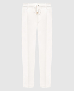 Peserico Штани кольору айворі з нашивкою логотипа R54774D02448