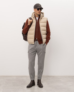 Brunello Cucinelli Бежевий пуховий жилет MV4061605