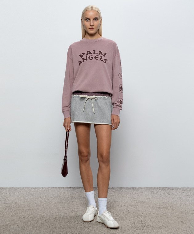 Palm Angels Розовый лонгслив с принтом PAMAB001JR001w изображение 2