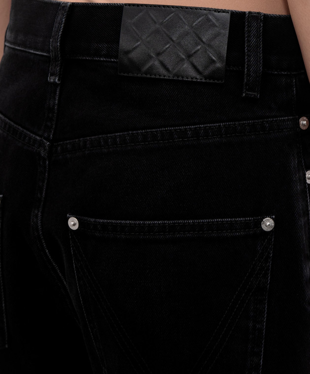 Bottega Veneta Черные джинсы клеш с патчем логотипа 864997V69O0 изображение 5