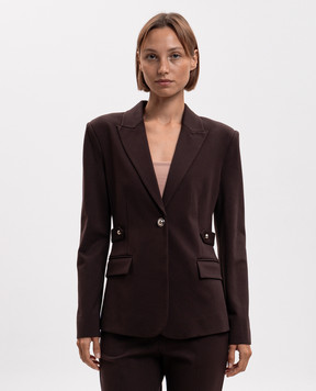 Twinset Коричневый жакет с хлястиками 262AP2520