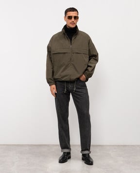 Saint Laurent Зеленая куртка с логотипом 845548YZ9DH