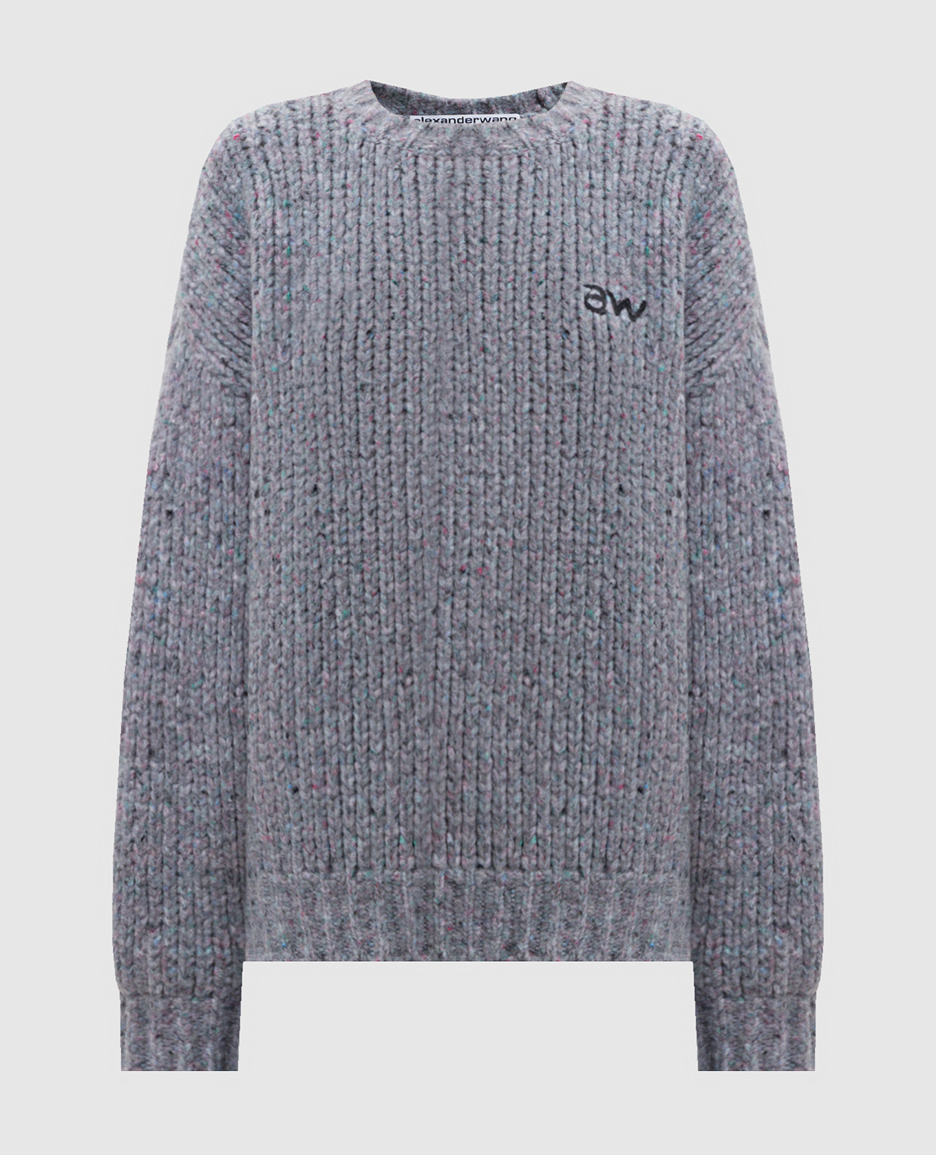 

Серый свитер с шерстью с логотипом, Свитера