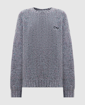 Alexander Wang Сірий светр з вовною з логотипом UKC4251028