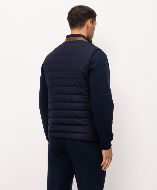 Kiton Синій жилет з вовни UW2491V0452L зображення 4