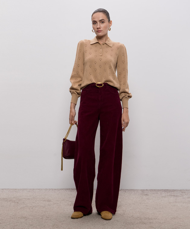 Twinset Коричневое поло с кашемиром 262TP3022 изображение 2