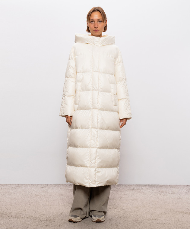 Twinset Удлиненный пуховик цвета айвори 262TP2650 изображение 3
