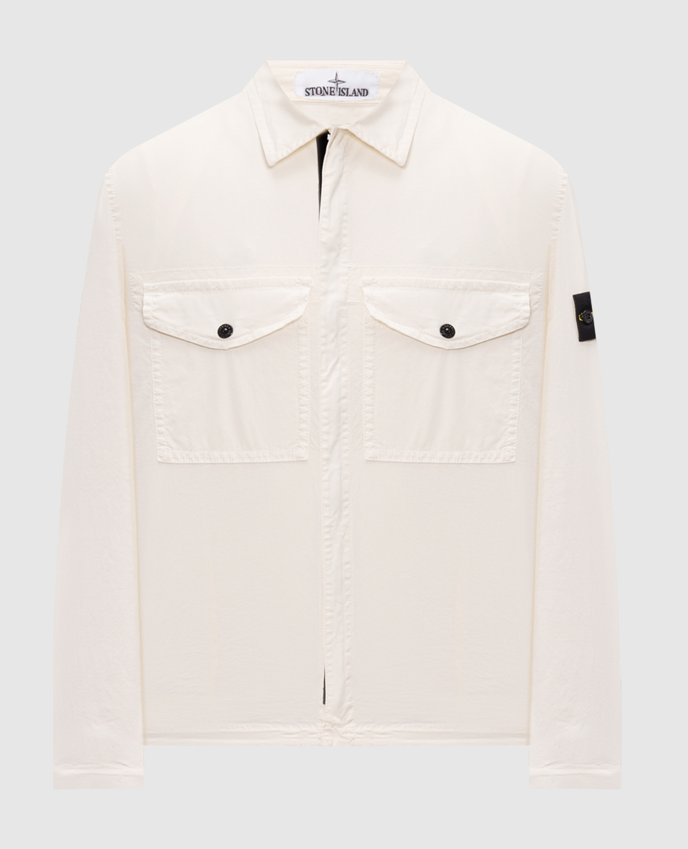 Рубашка на молнии цвета айвори