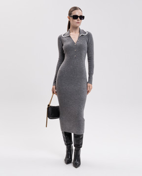 Twinset Серое платье миди 262AP3281