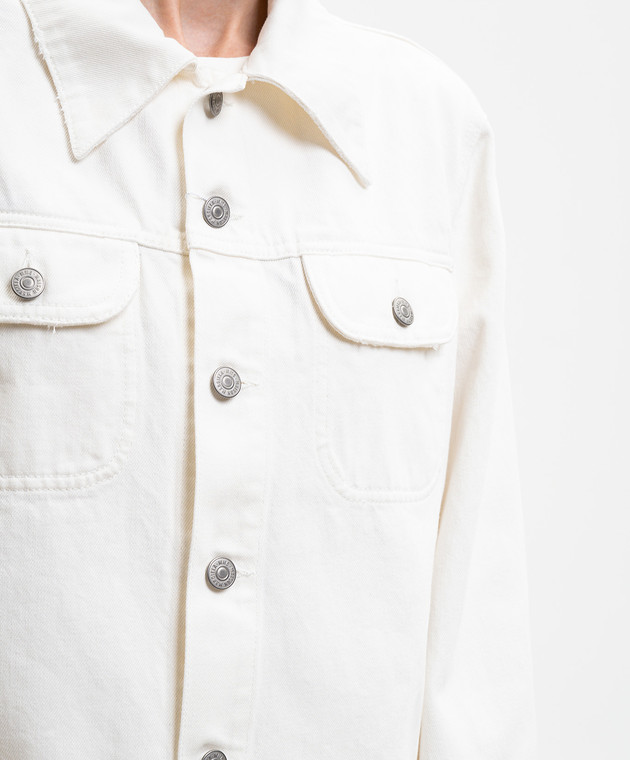 Maison Margiela MM6 Белая джинсовая куртка SH2AM0057M30071 изображение 5